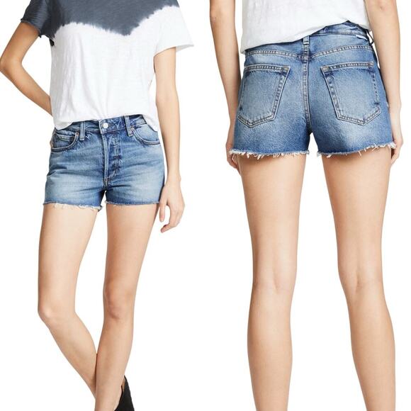 Boyish Cody High Rise Cut Off Rigid Denim Shorts size 29 - Picture 1 of 6